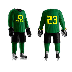 ชุดยูนิฟอร์มฮอกกี้น้ำแข็งสีดำและสีทองแบบกำหนดเองสำหรับผู้ใหญ่ ดีไซน์ชุดที่โด่งดัง - Product Image 2