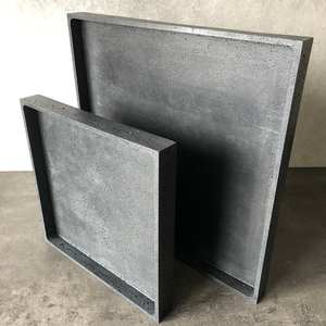 Plateau de service rond en béton gris 25 cm moyen par KSN - Product Image 3