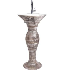 ขายส่งสต็อกคุณภาพสุขภัณฑ์เซรามิกสุขภัณฑ์ 211 อ่างล้างหน้าพร้อมแท่น 575x450 มม. สําหรับซุปเปอร์มาร์เก็ต - Product Image 3