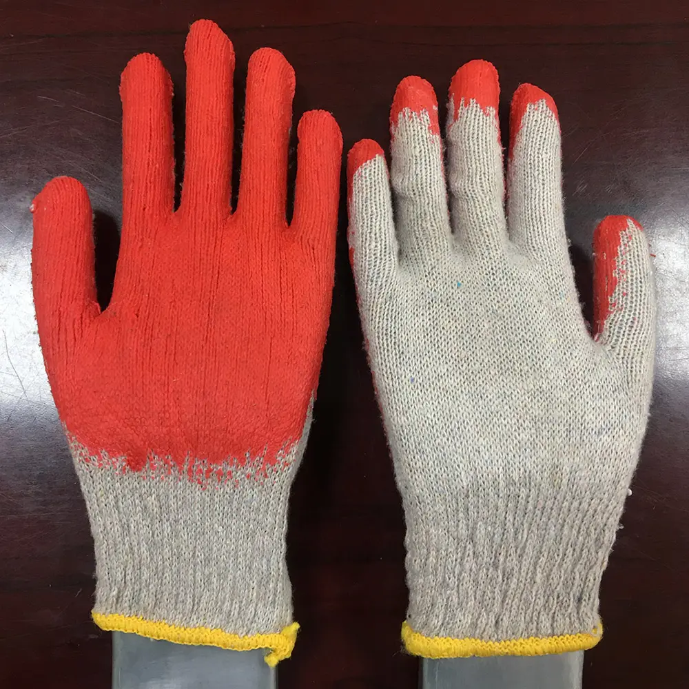 Kapas Berjajar Alami Lapisan Latex Sarung Tangan | Latex Coated Gloves | Dilapisi Karet Sarung Tangan