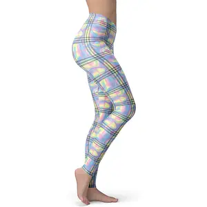 Wholesale Women's 80s Leggings Artistic Splash Printed Buttery Soft Stretchy Pants Custom Print Stockings Seamless Yoga Tights