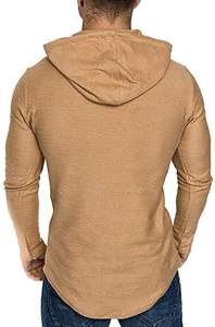 เสื้อมีฮู้ดผ้าเจอร์ซีย์สำหรับผู้ชายขนาดพลัสไซส์ปักสกรีนลายพัฟเสื้อสเวตเชิ้ตแบบเรียบ - Product Image 3