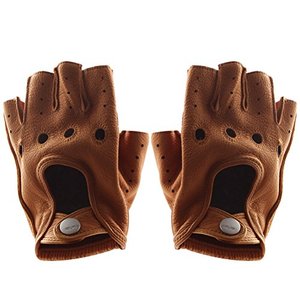 2020 New arrival pure leather <b>gloves</b> with metal studs for fashion with comfort half <b>fingered</b> <b>gloves</b> - Product Image 6