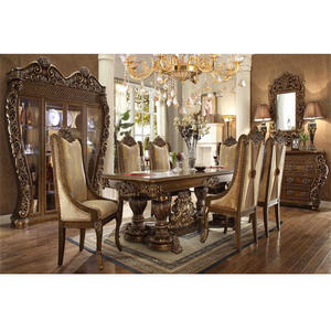 Conjunto de comedor de madera de teca sólida para el hogar, juego de muebles de comedor Vintage de la mejor calidad - Product Image 1