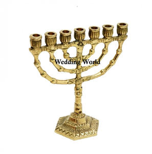 Bougeoir en métal Bougeoir de créateur fait à la main d'excellente qualité Forme personnalisée Menorah en métal de vente chaude - Product Image 5