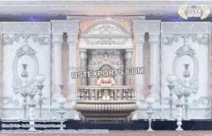 Scène de mariage élégante avec cadres de fond, murs de fond en fibre exclusifs pour mariage, usine d'installation de scènes de mariage avec cadres de fond de prestige - Product Image 3