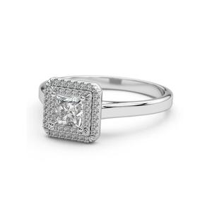 Princess Cut Diamond Engagement <b>Ring</b> | 14K <b>Gold</b> Halo Bridal <b>Ring</b> for Women Wedding Anniversary Jewelry Gift Box <b>Set</b> Premium - Product Image 1