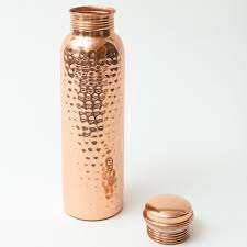 Botella de agua de cobre puro impresa de la India, vasos de plástico para beber directamente y hervir agua - Product Image 5