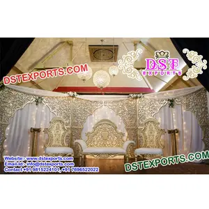 Beautiful Muslim Walima Stage Set Stunning Asian Wedding Stage Set Decors Royal English Wedding Stage Decorations