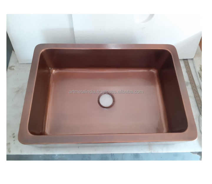 New Double Side Copper Sink High Quality Copper Sink for Kitchen Hammered Copper Sink in Wholesale Price Wash Basin