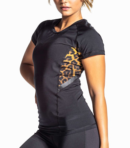 Leopard Rashguard for Women <b>Custom</b> Made Leopard <b>Design</b> <b>Compression</b> <b>Shirt</b> Baselayer Quick Dry High Quality t <b>Shirts</b> for Women - Product Image 2