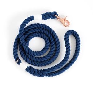 Very High QualityDark Navy Blue Cotton Rope <b>Dog</b> LeashBeautiful Product - Product Image 1