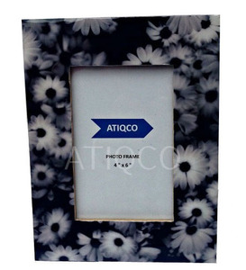 Vintage <b>Black</b> Grey Floral Wooden <b>Photo</b> <b>Frame</b> for Living Room & Bedroom | Attractive Wall & Table Picture <b>Frames</b> - Product Image 1