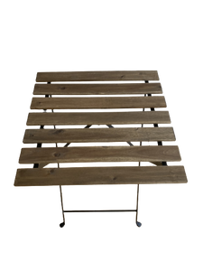 Table de patio pliante en bois d'acacia et en métal Ensemble de meubles en bois pour balcon de jardin - Product Image 2