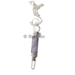 Boutique pour Améthyste 3 pièces Pendules avec Cristal Quartz | Obtenir Améthyste 3 pièces Pendules avec Cristal de Quartz - Product Image 1