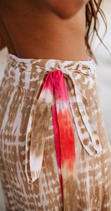 โบฮีเมียนยาวกระโปรงผู้หญิง 2024 ฤดูร้อนสไตล์ใหม่Tie DyeสูงเอวแยกกระโปรงยาวBoho Vintageกระโปรงชายหาด - Product Image 3