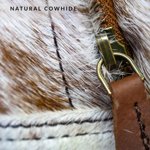 <b>Travel</b> Cowhide Hairon Luggage <b>Bag</b> Overnight Duffle Leather Camping Hiking <b>Bag</b> Handmade <b>Weekender</b> <b>Bag</b> for Men and <b>Women</b> - Product Image 3