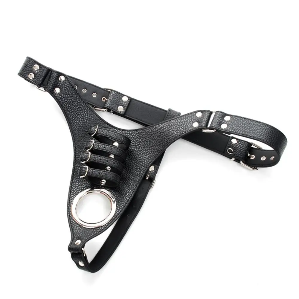 Leather Penis Bondage Adjustable Chastity Belt