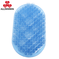 ALLWINWIN FSB02 Brosse exfoliante pour les pieds - Brosse à poils doux de 19 cm avec ventouses pour la douche et le bain