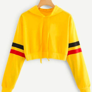 Sudadera corta con capucha para mujer, conjunto de chándal de Fitness, Sudadera corta informal de manga larga con capucha personalizada - Product Image 5