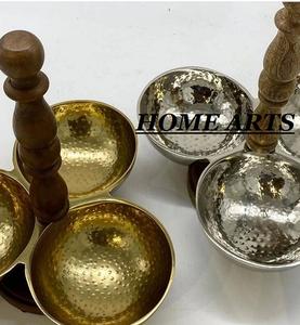 Juego de 2 cuencos de dátiles de latón y madera, vajilla de gran calidad, cuenco para servir postres a un precio atractivo - Product Image 2