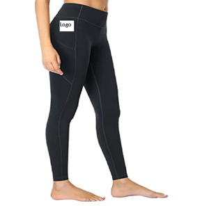Women's High Waist Yoga Pants With Pockets,Full Length Leggings <b>Tummy</b> <b>Control</b> Soft Running Pants Hot Selling Leggings - Product Image 1