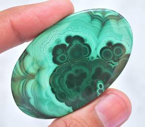 Malachite อัญมณีทรงหลังเบี้ย,อัญมณีทรงหลวมคุณภาพสูงรูปทรงตามสั่ง - Product Image 5