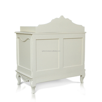 Tocador con 3 cajones, color crema pintado de madera maciza, muebles de guardería hechos a mano de Indonesia