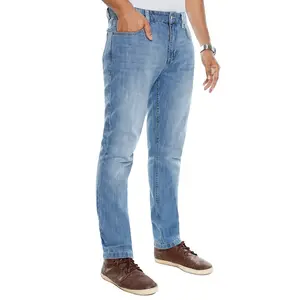孟加拉国优质男士合身牛仔裤纯色平纹长裤牛仔时尚休闲男士裤子