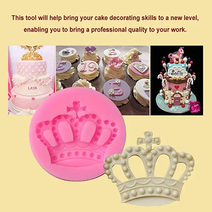Crown shape silicone cake fondant mold cake decorating