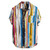 Camisas hawaianas de manga corta a rayas para hombre, camisas informales, ligeras y sueltas, Multicolor, para playa, de verano - Product Image 3
