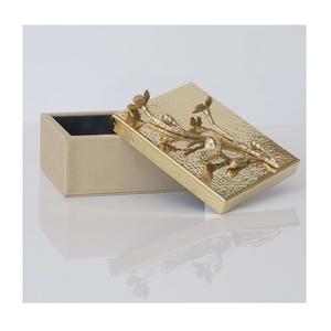 Caja de tuercas de color dorado de diseño único Caja de dulces de tamaño personalizado de forma cuadrada hecha a mano con tapa al mejor precio - Product Image 6