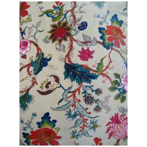 Designer Fabric Printed Velvet Fabric Curtain Velvet Cloth Home Furniture Cover Cotton Fabric Made In India