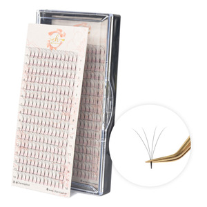 Volumen de Mega extensiones de pestañas 10D - 20D sin pegamento premade fan pestañas largo/tallo corto Etiqueta Privada de Vietnam los vendedores - Product Image 1