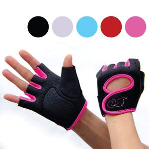 Superventas Guantes de cuero para levantamiento de pesas Medio dedo con correa de muñeca ajustable para gimnasio Ciclismo y deportes-Unisex - Product Image 4