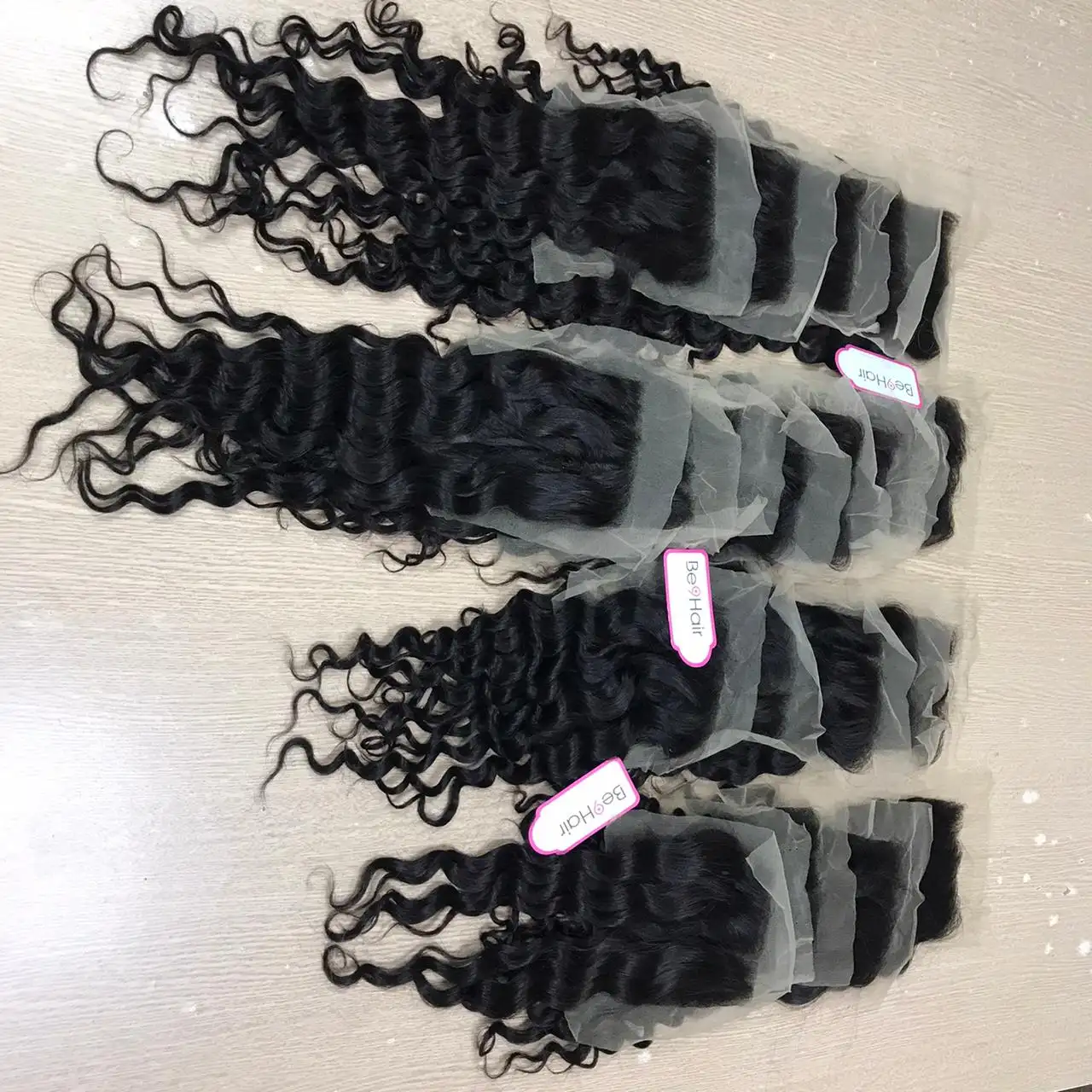 Hand tied High Quality Curly Frontal closure VIRGIN Remy Hair Vietnamese HUMAN HAIR EXTENSION at wholesale price