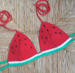 Bikini de ganchillo con diseño de sandía, hecho a mano, Creaciones Hechas a Mano - Product Image 1