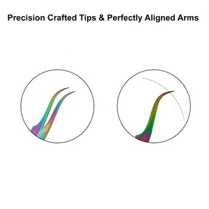 แหนบ2025ต่อขนตาแบบมืออาชีพแหนบสเตนเลสสตีลญี่ปุ่นสีน้ำเงินเข้มดีไซน์ล่าสุด - Product Image 2