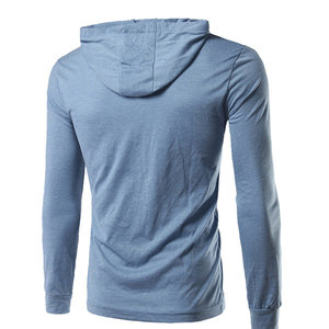 Người đàn ông của giản dị dài tay áo hoodies muff túi thiết kế mới crewneck polo 100% cotton chất lượng cao OEM cung cấp có sẵn màu sọc - Product Image 2