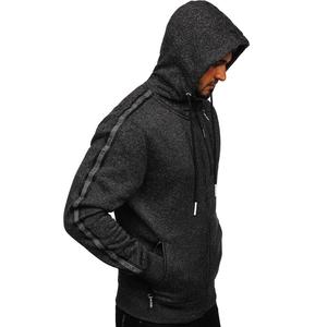Vêtements de sport de luxe en gros, sweat à capuche en polaire écologique à fermeture éclair, designs unis surdimensionnés personnalisés, mode d'hiver, pas cher - Product Image 4