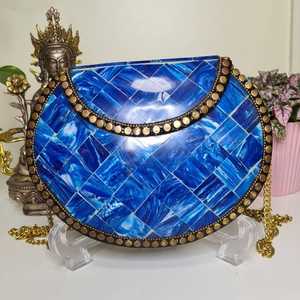 Pochette mosaïque en laiton de mariage de luxe pour femmes sac de soirée élégant pour une utilisation en fête - Product Image 5