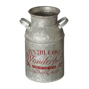 Handmade Galvanized Milk can Customized Designer Handmade Dairy Milk Pot Classic Stylish Vintage Galvanized Milk Can
