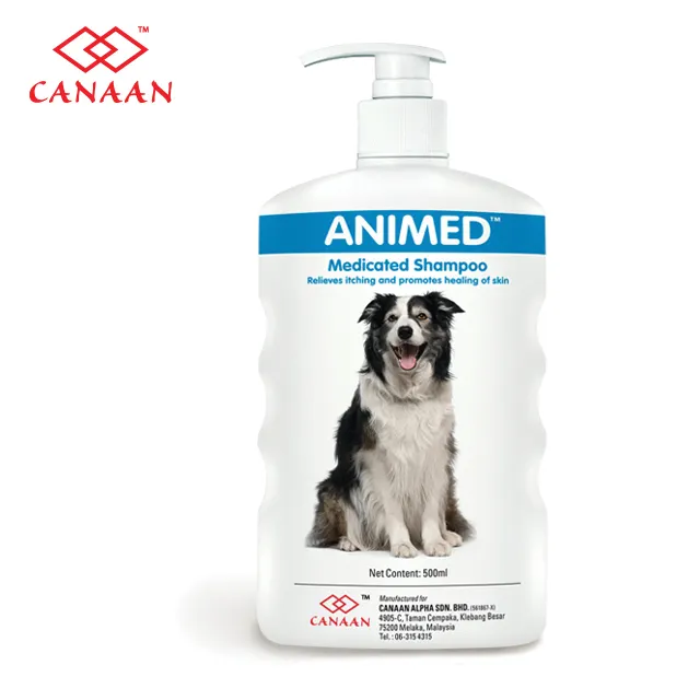 Melhor venda ecológica natural animed shampoo medicado para pele saudável e melhor tratamento para o seu cachorro de estimação