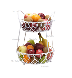 Cesta de frutas a granel con 2 niveles de alambre de hierro, cesta de almacenamiento de Color dorado para mesa, cesta de frutas y verduras - Product Image 4