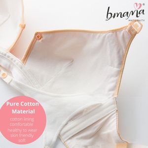 Conjunto de sujetador de maternidad supersuave de algodón puro superventas, diseño en V profundo, correa ajustable inalámbrica, Copa supersuave sólida - Product Image 2