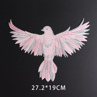 Autocollants brodés en forme d'aigle, appliques d'oiseaux à coudre, fleurs, ailes, transferts thermocollants pour la réparation de vêtements, patchs