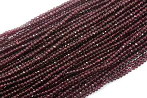 ลูกปัดอัญมณีโกเมนสีแดงธรรมชาติขนาด3-3.5มม. สำหรับทำเครื่องประดับสร้อยคอสร้อยข้อมือยอดนิยม2022 - Product Image 2