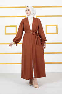 Abaya — robe Hijab à manches courtes, vêtements islamiques, robes turques modestes mode, tunique Hijab, nouvelle collection - Product Image 5