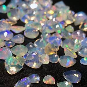 4mm naturel éthiopien opale à facettes coeur coupe lâche calibré pierres précieuses fabricant boutique en ligne maintenant au prix d'usine bricolage vente - Product Image 1