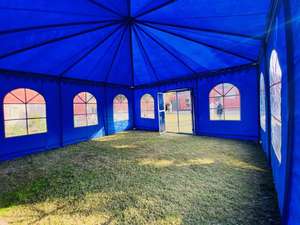 Tienda de exhibición de cuatro estaciones impermeable de lujo promocional postes de hierro galvanizado Material de lona de algodón de tamaño personalizado para - Product Image 4